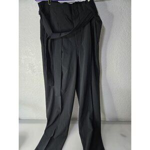 Athleta Skyline Pant II Womens 4 Black High Rise Belted Stretch Trousers Pocket